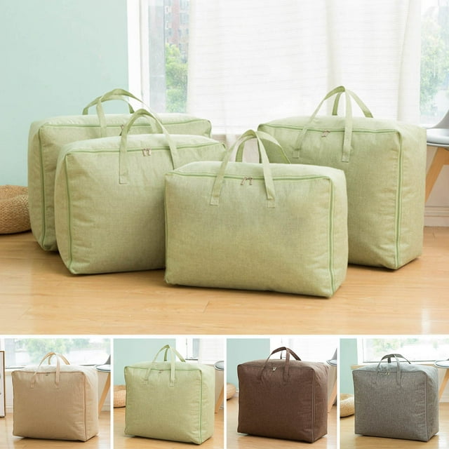 XWSHYW Contenedores de Almacenamiento Bolsas de Almacenamiento Reutilizables Grandes con Asas y Cremalleras Resistentes, Bolsa de Mudanza Lavable y Resistente, Organizador para Debajo de La Cama y Ar