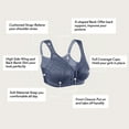 thumbnail image 4 of Curyon Womens Front Closure Wireless Unpadded Back Support Posture Plus Size Bra,38DDD, 4 of 6