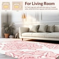 thumbnail image 2 of Ultra Soft Area Rug, Heavenly Blush With Angelic Swirl Motifs, Non Slip, Stain Resistant, Washable Area Rugs for Living Room, Bedroom(Pink, 6X9), 2 of 8