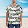 thumbnail image 5 of Cactus Water Color Men's 3d Print Casual Button Down Shirts, Novelty Hawaiian Short Sleeves Xl, 5 of 8