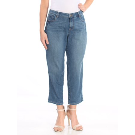 STYLE & COMPANY Womens Blue Curvy Fit Boyfriend Jeans Petites  Size:
