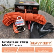 ULIBERMAGNET Fishing Magnet Kit, 1000lbs Strong Large Neodymium Fishing Magnet Kit Heavy Duty Magnets with 66ft Rope for River Retrieval Recycling Magnetic Salvage Fishing