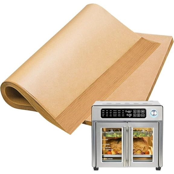 Xwlshop 26 QT Air Fryer Liners, 120 PCS Unbleached Disposable Parchment Paper Sheets for Large Air Fryer & Toaster Oven