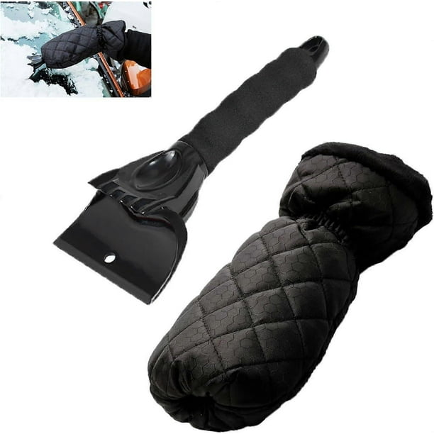 Ice scraper with gloves, car windshield ice scraper, gloves can remove ice and snow, efficient and scratch-free, can remove ice, snow and frost from c