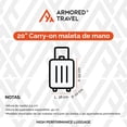 thumbnail image 2 of Maleta De Viaje Carry On De Mano 20” Tsa Lock Armored Travel Gris Oxford, 2 of 10
