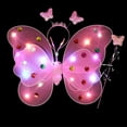 thumbnail image 5 of LED Children Costume Prop for Halloween Christmas Fairy Princess Kids Costume Sets Butterfly Wings Wand Headband Tutu Skirt New Year Gifts for 3 4 5 6 7 8 Years Old Girls,Pink with Light, 5 of 9