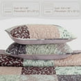 thumbnail image 5 of Exclusivo Mezcla Reversible Boho Quilt Set King Size, 3 Pieces Patchwork Brown All Season Bedspreads, Ultra Soft Floral Coverlet Bedding Set with Printed Pattern (1 Quilt, 2 Pillow Shams), 5 of 8