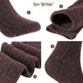 thumbnail image 4 of Lian LifeStyle Big Girl's 6 Pair's Exceptional High Crew Wool Socks Non Slip, Cozy and Cool HR1412 Size 6-9 (Brown), 4 of 4