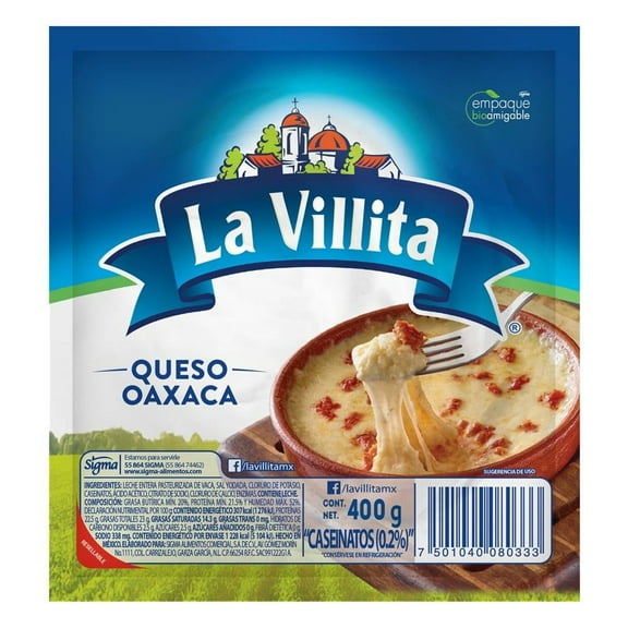 Queso Oaxaca La Villita 30 en bola 400 g