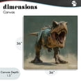 thumbnail image 4 of Stupell Industries Bohemian Roaring T-Rex in Green Canvas Art, 36 x 36, by Wumples, 4 of 8