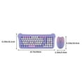 thumbnail image 3 of 2024 Colourful Retro Round Cap Wireless Keyboard And Mouse Set Desktop PC Laptop Universal Wireless Keyboard Smart Power Saving, 3 of 7