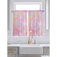 thumbnail image 2 of Tier Curtains 45 Inches Long, Rainbow Color Window Treatment Curtain Drapes, Fantasy Colorful Ombre Swirl Window Half Privacy Curtains for Bedroom Bathroom, 42"x45", 2 Panels, 2 of 7