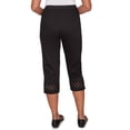 thumbnail image 2 of Alfred Dunner Womens Petite Geometric Cut Out Flat Front Capri, 2 of 4