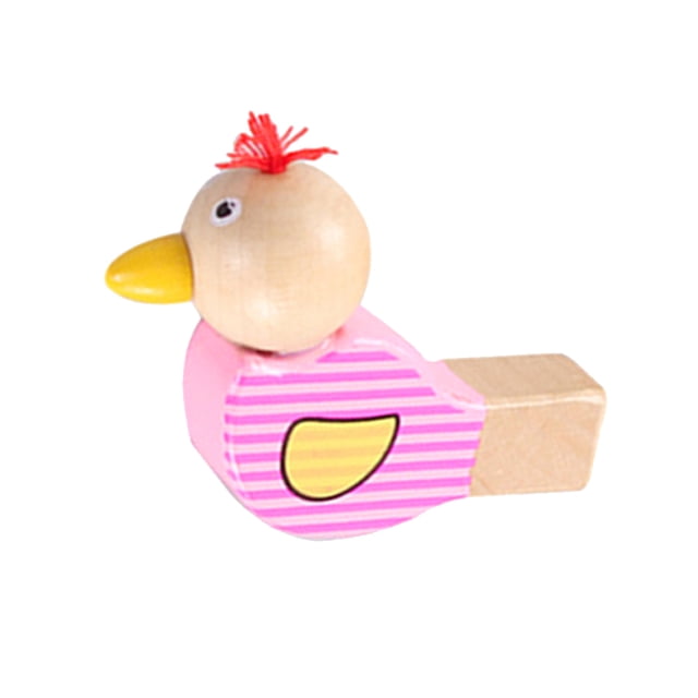 Shisuyan Wooden Cartoon Bird Whistle Colorful Creative Whistle Animal Musical Toy Early Educational Wind Instruments for Boys and Girls (Random Color)