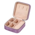 thumbnail image 2 of Jeyry Box Organizador de joyas visualización de la caja de almacenamiento de almacenamiento del soporte multifuncional para el cumpleaños del arete violeta, 2 of 9