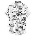 thumbnail image 4 of Gamivast Mens Beach Shirts Sailboat Print Short Sleeve Button Down Tropical Shirts Casual Summer Tees Soft Breathable Holiday Aloha Party Fashion Tops, 4 of 6