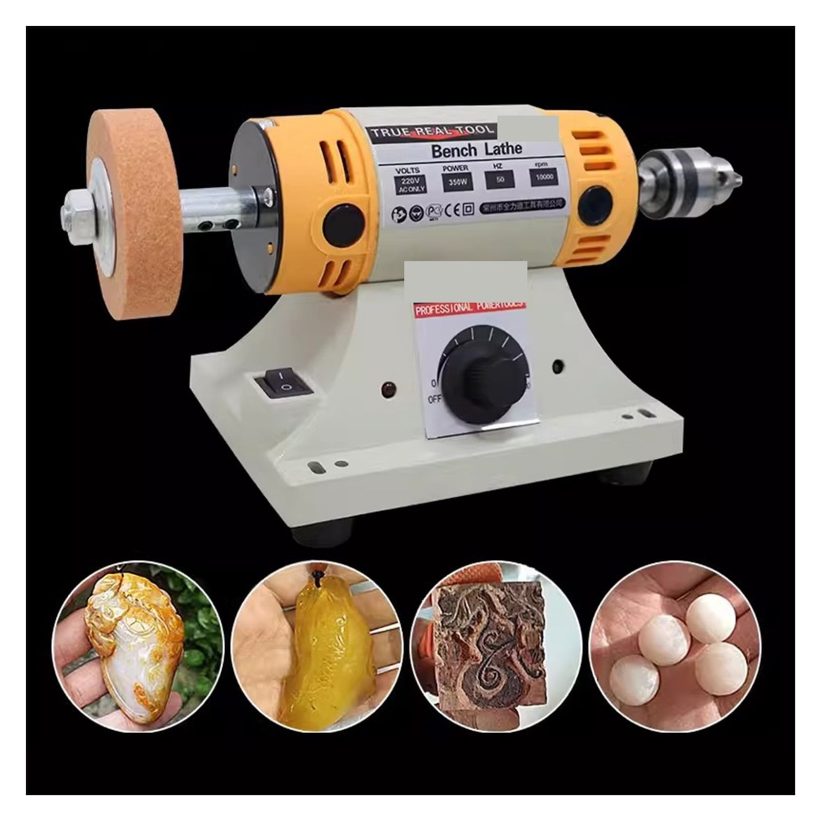 Multifunctional Table Grinder, Mini Electric Woodworking Jade Cutting Polishing Machine, Carving Polishing Machine Grinding Tools ,Powerhouse Performance