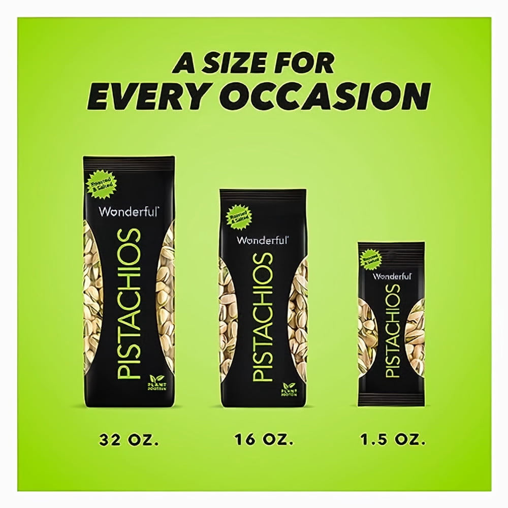 Wonderful Roasted and Salted Pistachios (Pack of 16)