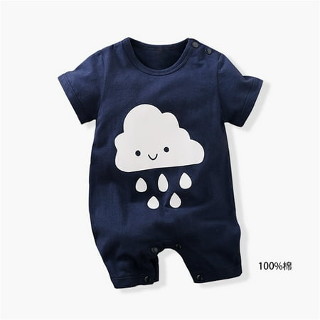 

NIUREDLTD Baby Children Girls Print Summer Short Sleeve Romper Jumpsuit Clothes