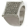 thumbnail image 1 of Men Silver Tone Classic Bling Iced Out Cz Hip Hop Style Ring (10), 1 of 1