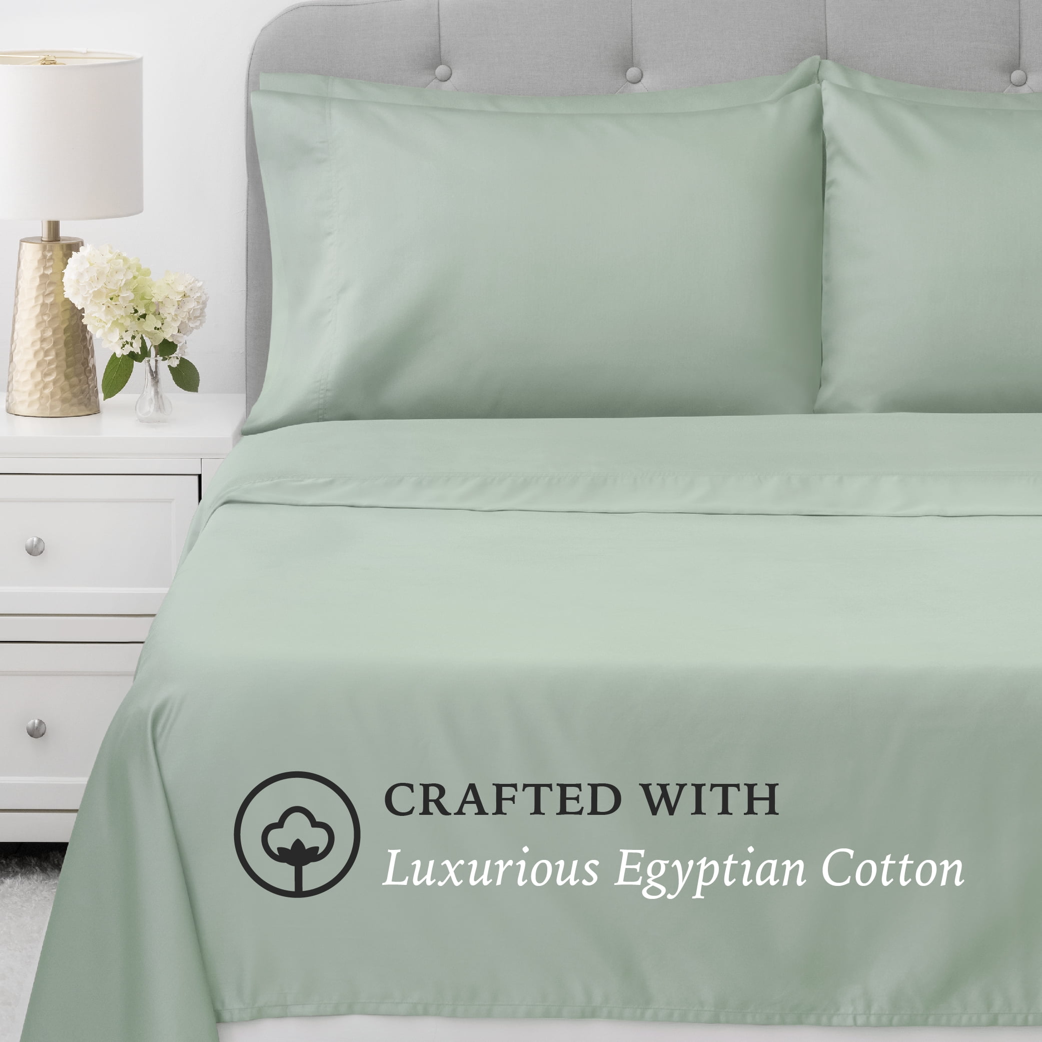 Hotel Style 1000 Thread Count Green River Egyptian Cotton-Rich Blend Luxury Bed Sheet Set, King