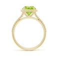 thumbnail image 2 of Angara Natural Peridot Ring - 2 ct Peridot Twist Rope Split Shank Ring in 14K Yellow Gold for Women (Ring Size = 8), 2 of 8