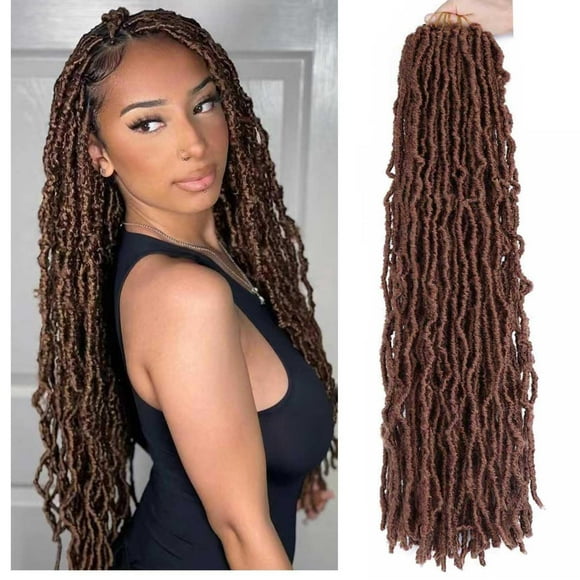 6 Packs Soft Locs Crochet Hair Pre Looped 24 Inch Faux Locs Crochet Braids Goddess Locs Dreadlocs Synthetic Hair For Black Women (24 Inch 6PACK 350#)