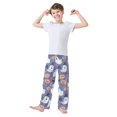 thumbnail image 2 of FORMRS Boys Pajama Pants with Pockets Size 6-8Y Kids Lounge Sleep Bottoms, Blue Cute Halloween, 2 of 8