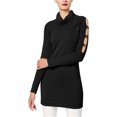 thumbnail image 1 of I.N.C Womens Cut Out Tunic Sweater, Black, Medium, 1 of 1
