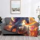 thumbnail image 2 of Balery Rainbow Sunset Cloud White Horse Manta de Franela con Dibujo, Lujo Ultra Suave y Cálido, Antipelusa y Resistente a las Arrugas para Cama, Sofá, Camping -40"x30", 2 of 6
