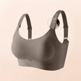 thumbnail image 2 of iHPH7 Seamless Push Up Bra for Women Wirefree Lifting Support Everyday T-shirt Bras Padded Wide Adjustable Straps Full Coverage Daily Wear Breathable Bras Coffee XXL, 2 of 3