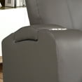 thumbnail image 6 of Modern Terry Collection, Upholstered Faux Leather with Electric Power Recliner Chair, Grey, 6 of 7