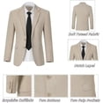 thumbnail image 4 of Lycody Kids Blazer Blazer Herringbone Jacket Fit Suit Formal Blazer for Party Wedding Homecoming 2T-20 for Kids and Boys, 4 of 8