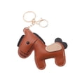 thumbnail image 3 of Llavero Caballo Colgante Accesorio Bolso PU Cuero Adorno Decorativo Ornamento Animal Diseño Elegante Adecuado para Regalo Decoración de Bolso 11cmx10c, 3 of 9