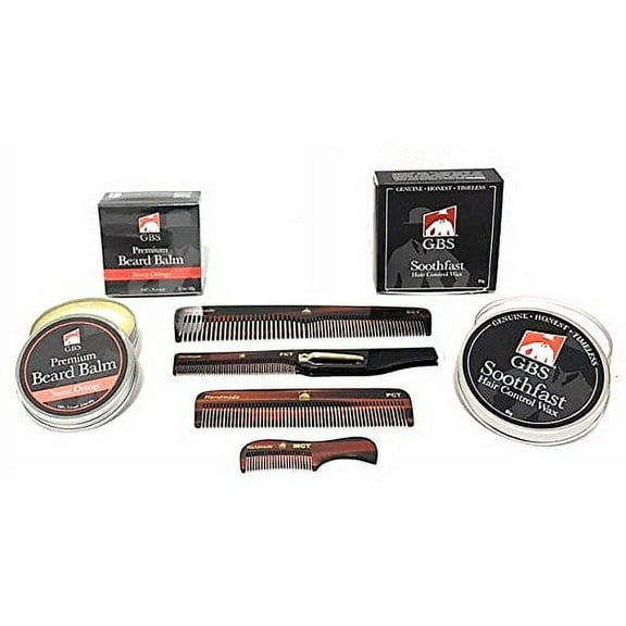 G.B.S Hair & Beard Comb Set, For Daily Grooming Kit Men Travel - Pack Of 5