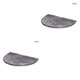 thumbnail image 1 of Yuarrent Alfombra de ducha de alta calidad, alfombrilla absorbente para baño, antideslizante, plegable, para dormitorio, cocina, baño, Gris 40*60 2piezas, 1 of 6