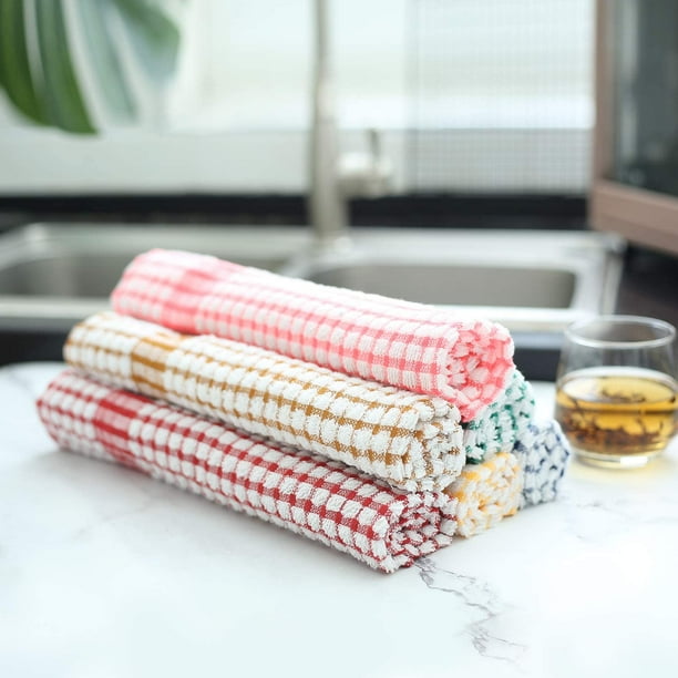 Kitchen Dish Towels 6 Pack Bulk Cotton Kitchen Towels Set Super