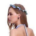 thumbnail image 4 of KUIZAP Green Leaf Small Cherry Flower Round Hair Hoop(Yellow), 4 of 7