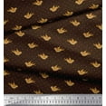 thumbnail image 3 of Soimoi Brown Cotton Duck Fabric Bird & Dots Print Sewing Fabric Yard 56 Inch Wide, 3 of 3