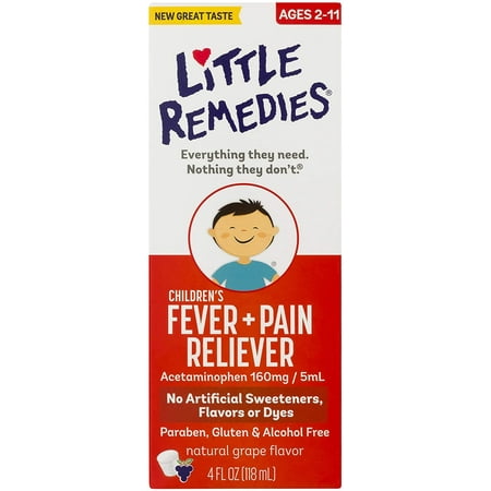 Little Fevers Children's Fever/Pain Reliever Acetaminophen Grape 4 oz