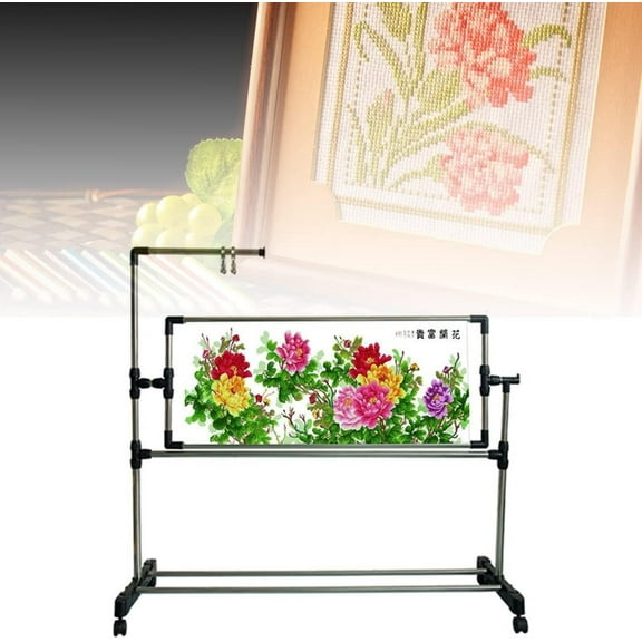 Table Embroidery Stand Adjustable Height Quilting Frame Embroidery Stand with Accessories Kit for Art Craft Sewing Tool Embroidery Lovers,115cm