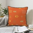 thumbnail image 2 of DouZhe Velvet Decorative Throw Pillow Covers Set of 2, Soft Square Cushion Cover with Invisible Zipper Geometric Decorative Retro Tribe Style Printing, 20"x20", 2 of 7