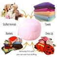 thumbnail image 1 of Sac de Rangement pour Jouets en Peluche pour Enfants, Pochette Douce, Tissu à Rayures, Chaise, 1 of 4