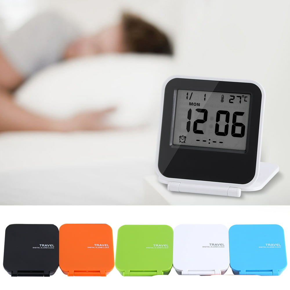 travel alarm clock with thermometer