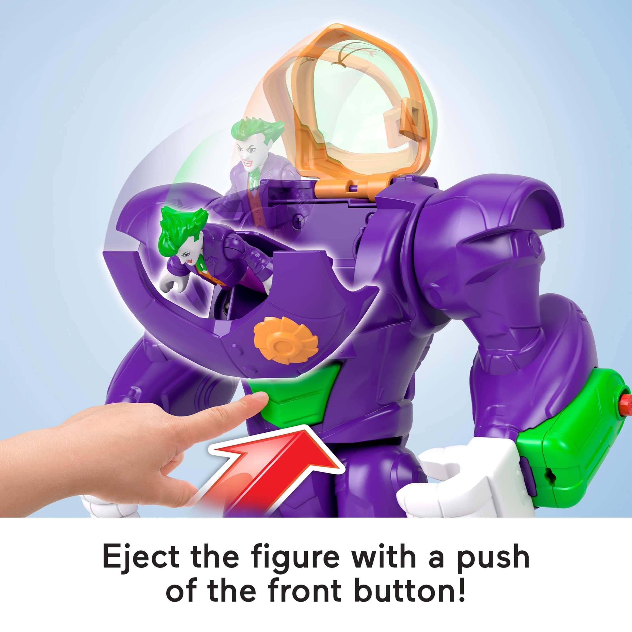 Fisher-Price Imaginext DC Super Friends The Joker Hammer Mech with Launcher, Action Figure & More
