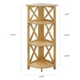 thumbnail image 3 of Montego 4-Shelf Corner Folding Bookcase-Natural, 3 of 13