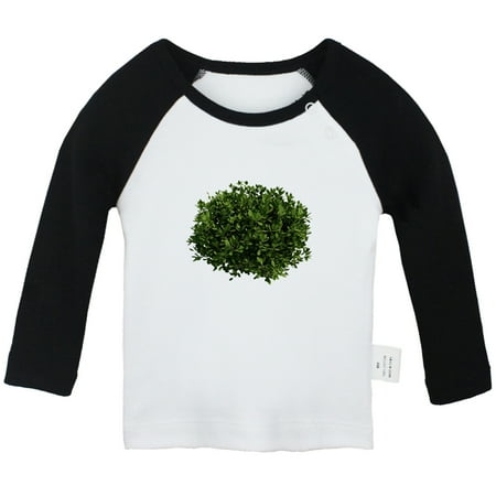 

Nature Bushes Pattern T shirt For Baby Newborn Babies T-shirts Infant Tops 0-24M Kids Graphic Tees Clothing (Long Black Raglan T-shirt 6-12 Months)
