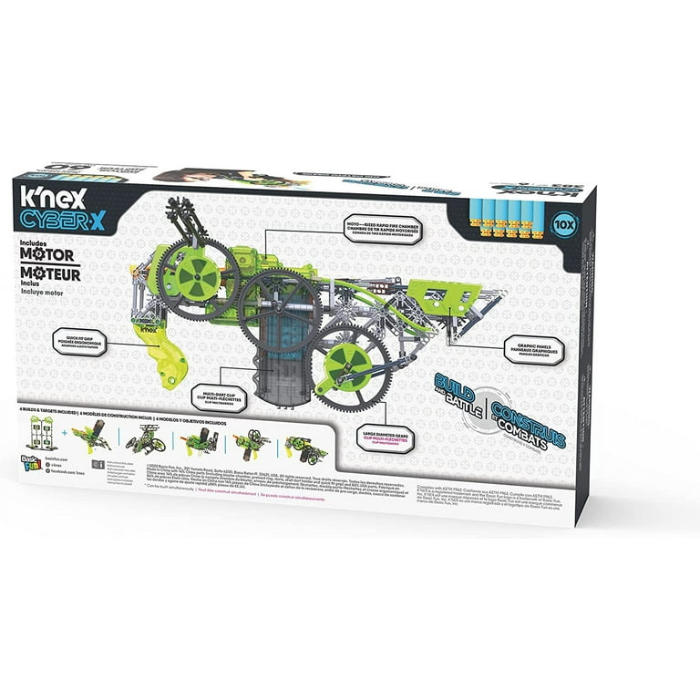 K'NEX Cyber-X C10 Crypto Crank with Motor - Blasts up to 60