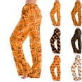 thumbnail image 4 of Halloween Pajama Pants  Soft Sleep Bottoms, Funny Print Wide Leg Fall Pajamas Casual Elastic Waist Lounge Pants, 4 of 9