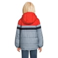 thumbnail image 3 of London Fog Boys Hooded Full Zip Long Sleeve Colorblock Puffer Coat, Sizes 4-16, 3 of 5
